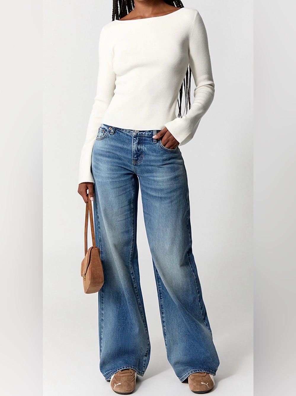 PacSun Casey Low Rise Baggy Jeans -Mediium  Wash